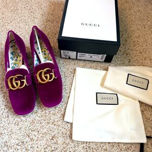Gucci Marmont Velvet Loafers NWT